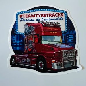 #TEAMTYRETRACKS Scania T-Cab Sticker